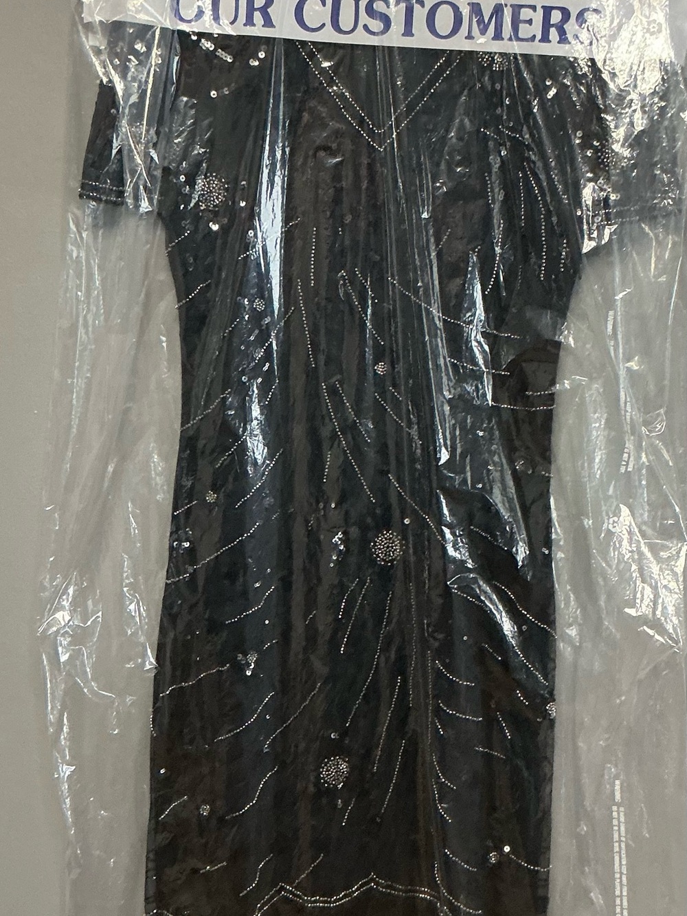 Elegant Black Beaded Women's Dress -great Gatsby dress and accessories